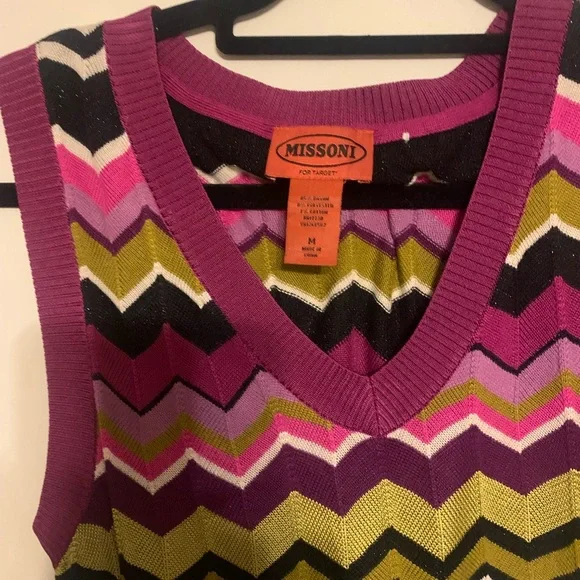 Missoni for Target Women’s Size M Chevron Pattern Tank Top/Vest - Picture 2 of 8